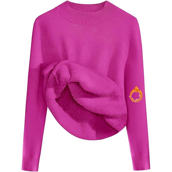 ZESICA Women's Fleece Sherpa Lined Sweater 2026 Winter Thermal